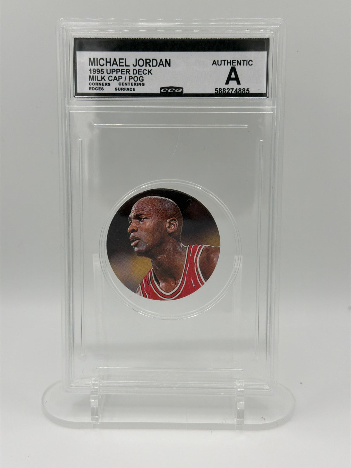 1995 Upper Deck Michael Jordan Milk Cap POG CCG Authentic Chicago Bulls