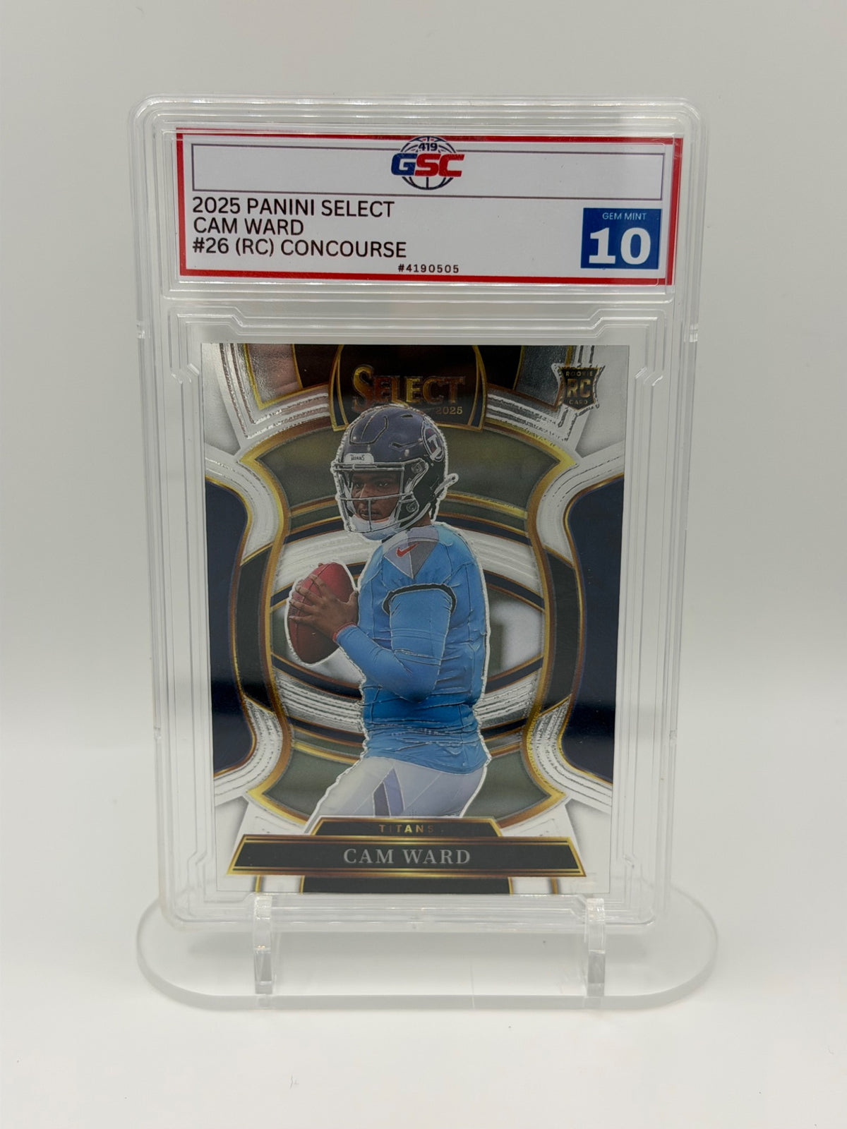 2025 Panini Select Cam Ward Concourse #26 RC GSC 10