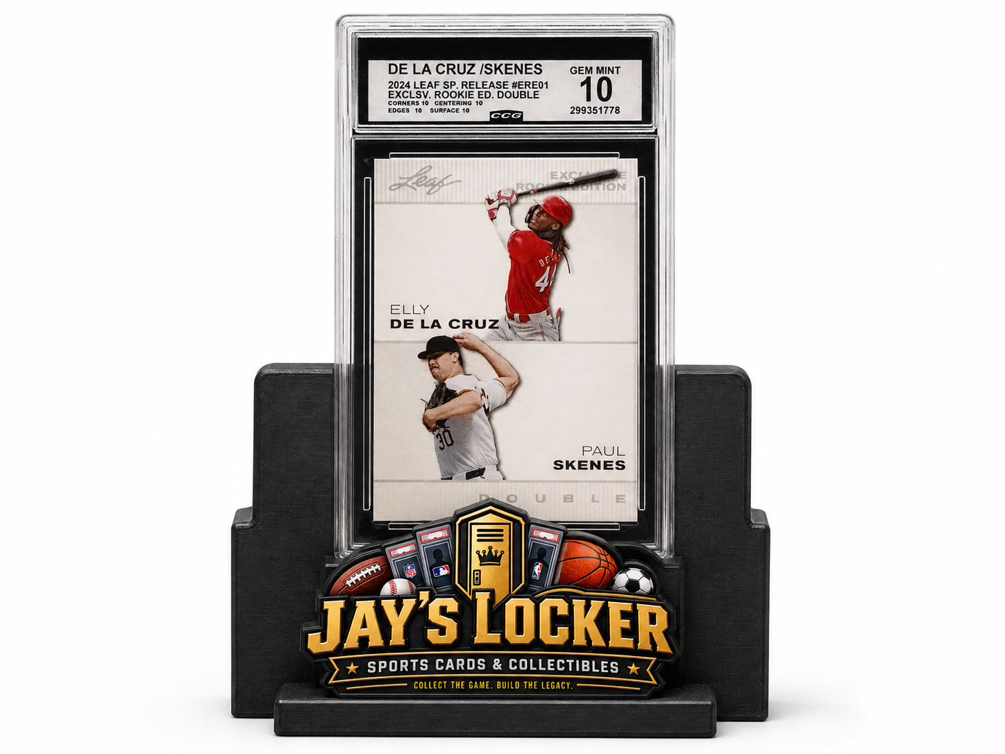 2024 Leaf Elly De La Cruz Paul Skenes #ERE01 Dual Rookie CCG Gem Mint 10