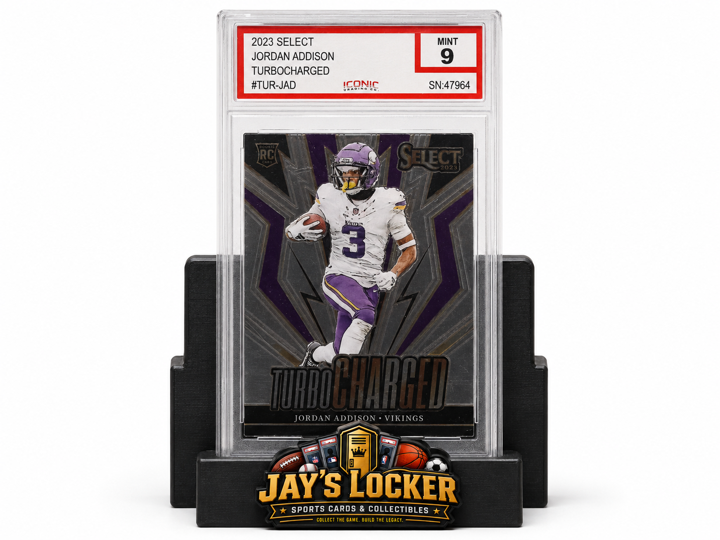 2023 Select Jordan Addison Turbocharged #TUR-JAD Rookie RC Iconic Mint 9