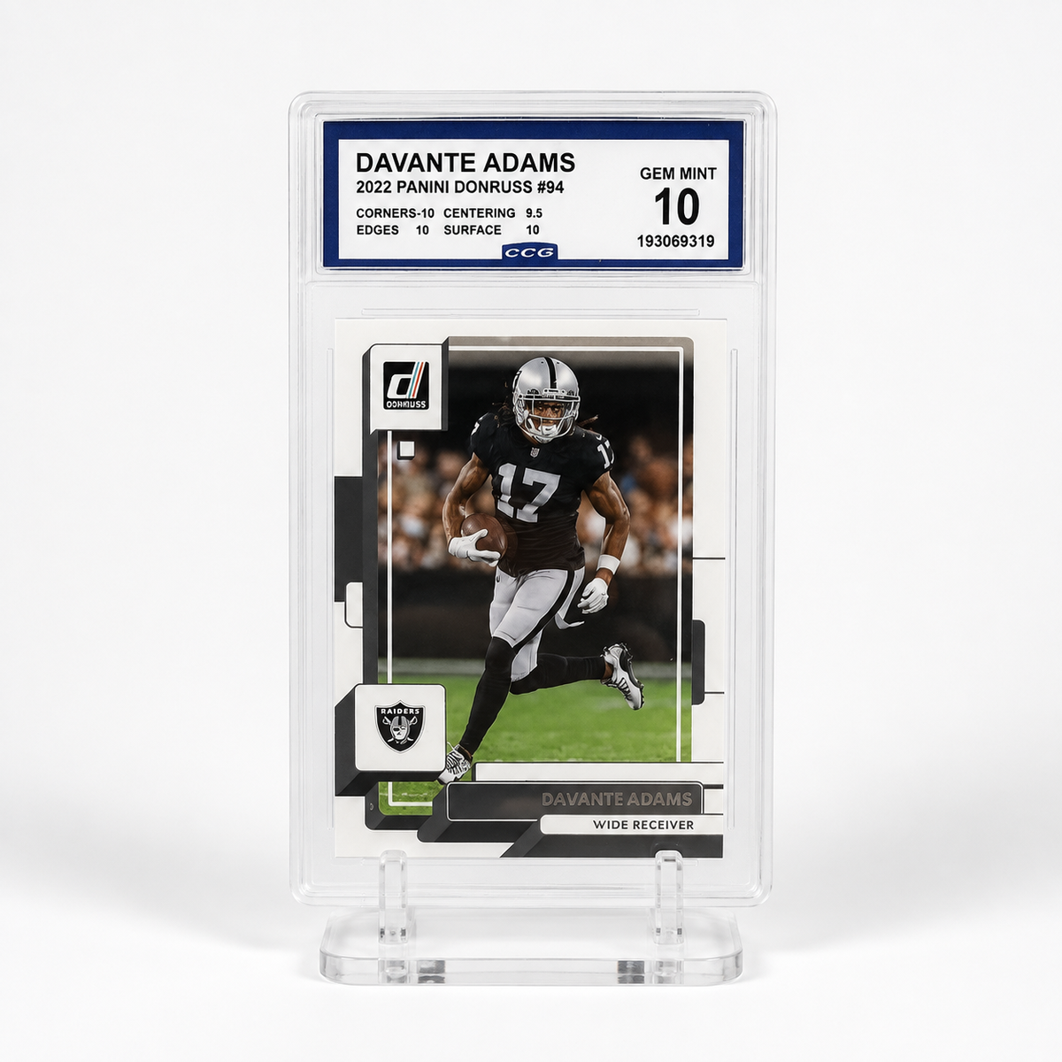 2022 Panini Donruss Davante Adams #94 CCG 10 Gem Mint Raiders
