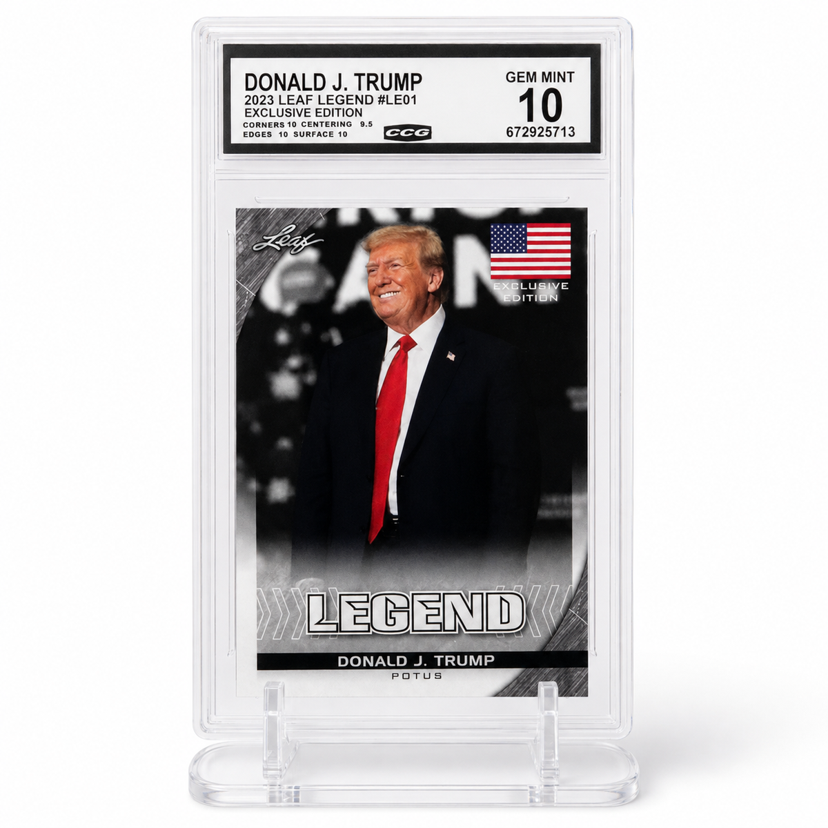 2023 Leaf Legend Donald Trump #LE01 Exclusive Edition CCG 10 Gem Mint