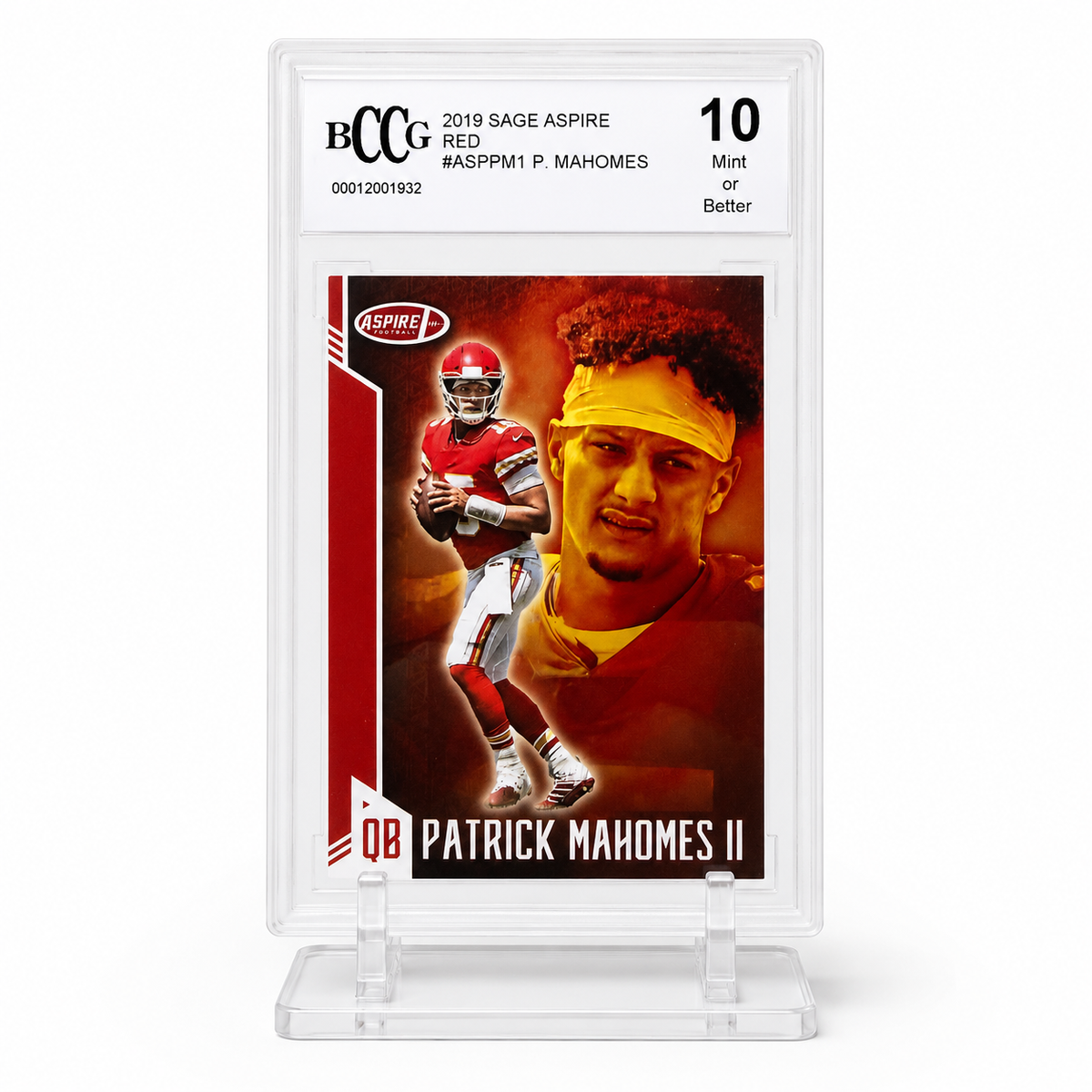 2019 SAGE Aspire Red Patrick Mahomes II #ASP-PM-1 BCCG 10 Kansas City Chiefs