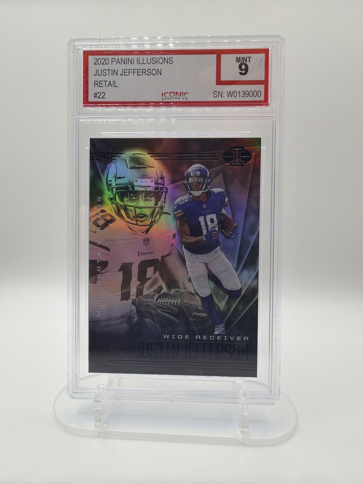 2020 Panini Illusions Justin Jefferson #22 Retail Rookie RC Iconic Mint 9