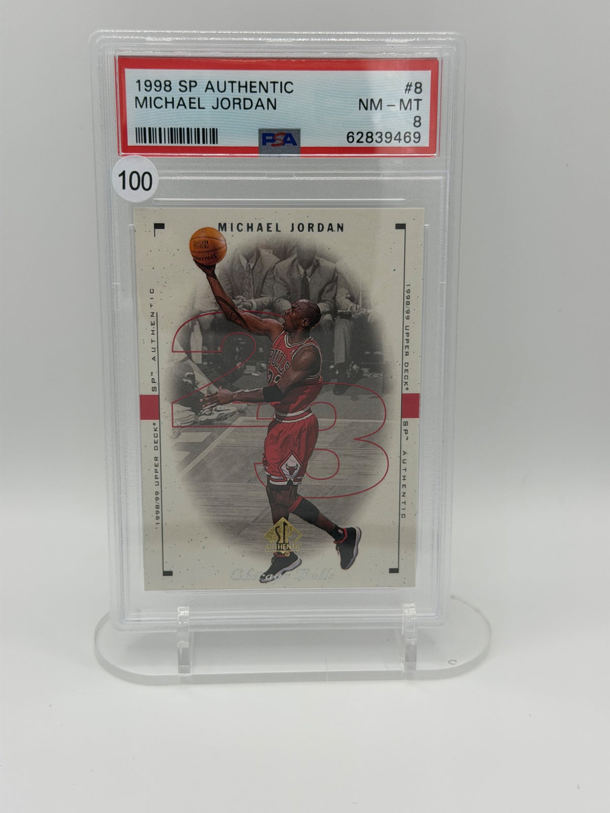 1998-99 SP Authentic Michael Jordan #8 PSA 8