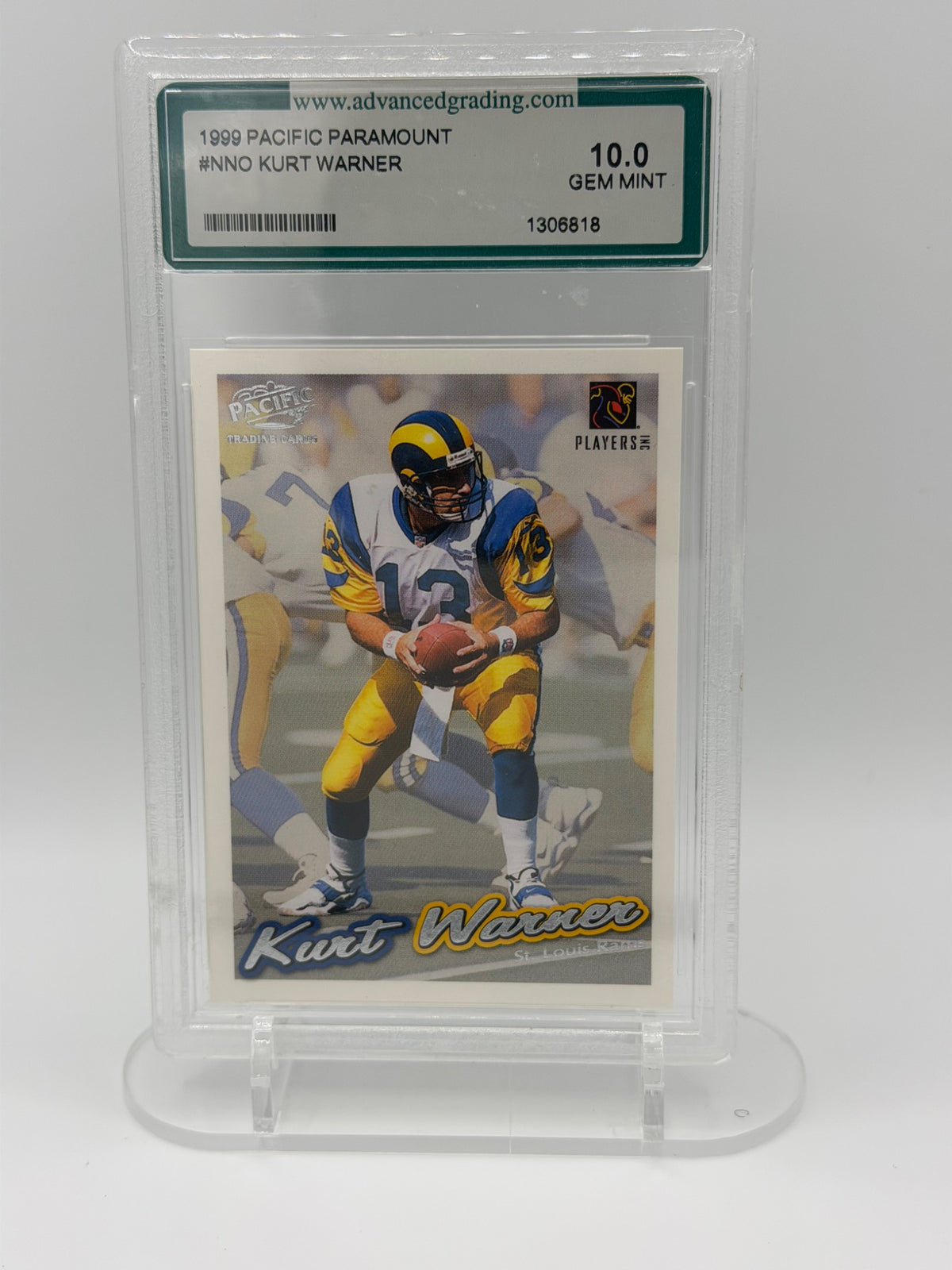 1999 Pacific Paramount Kurt Warner #NNO AGS 10