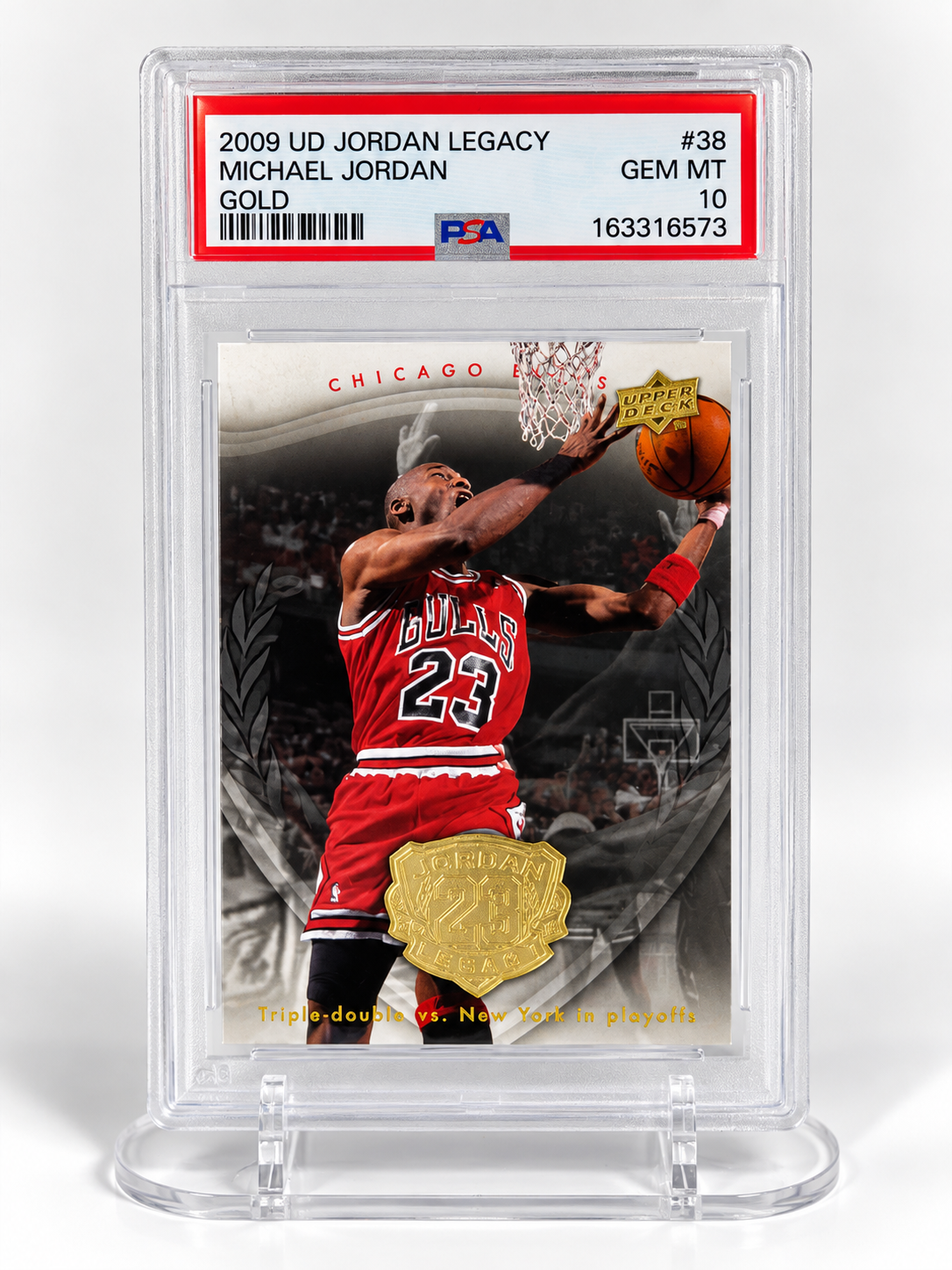 2009 Upper Deck Jordan Legacy Michael Jordan Gold #38 PSA 10 Gem Mint