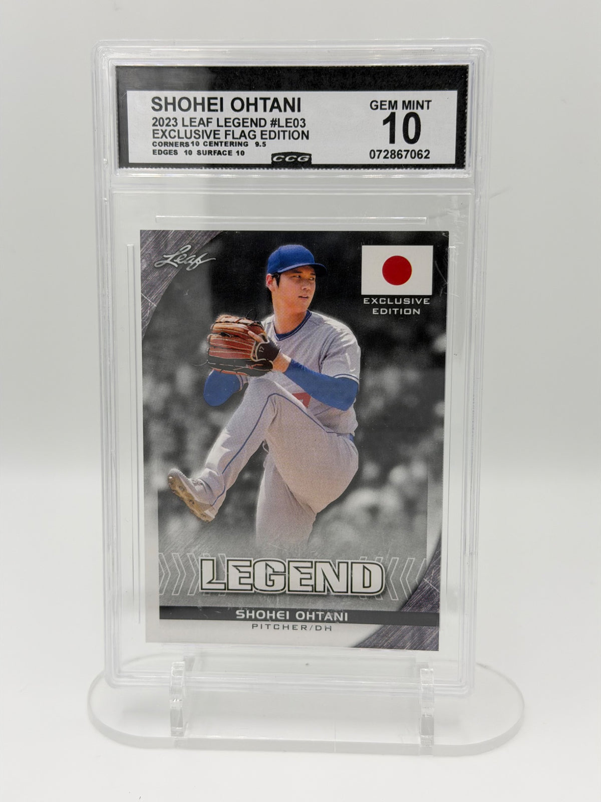 2023 Leaf Legend Shohei Ohtani #LE03 Exclusive Flag Edition CCG Gem Mint 10