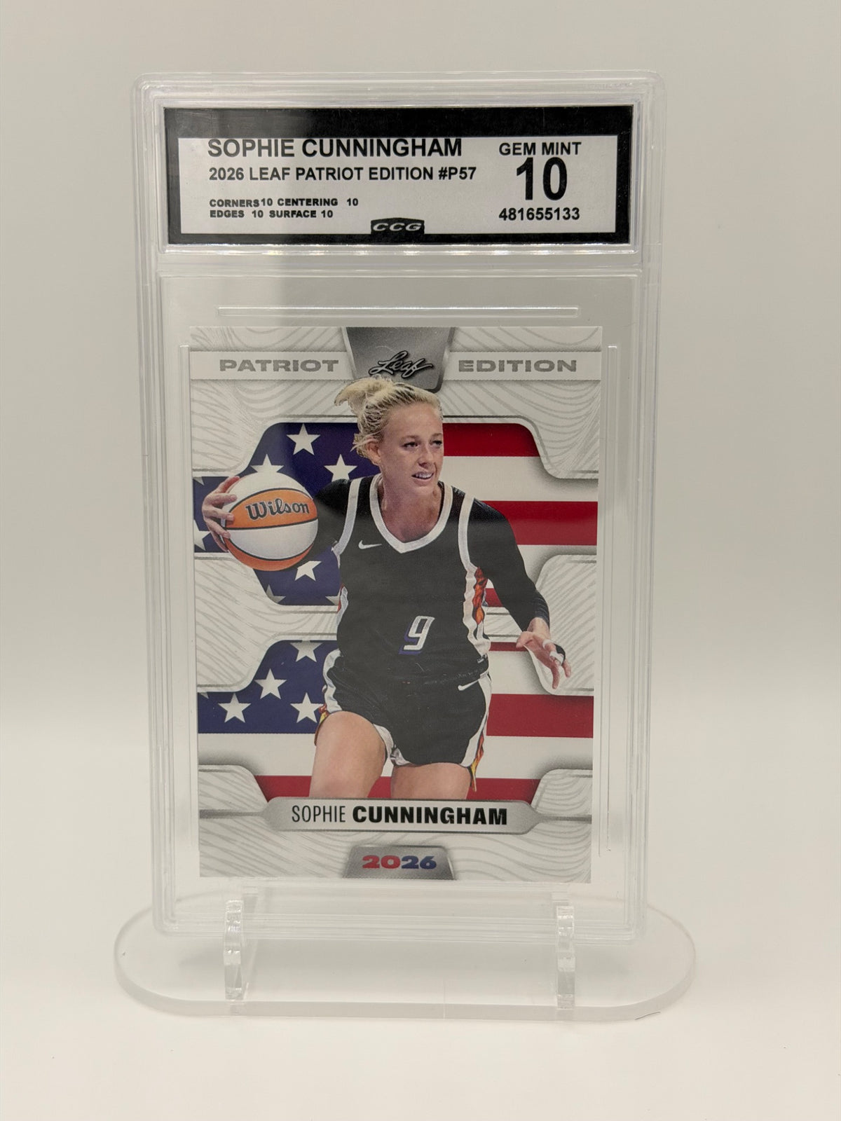 2026 Leaf Patriot Edition Sophie Cunningham #P57 CCG Gem Mint 10