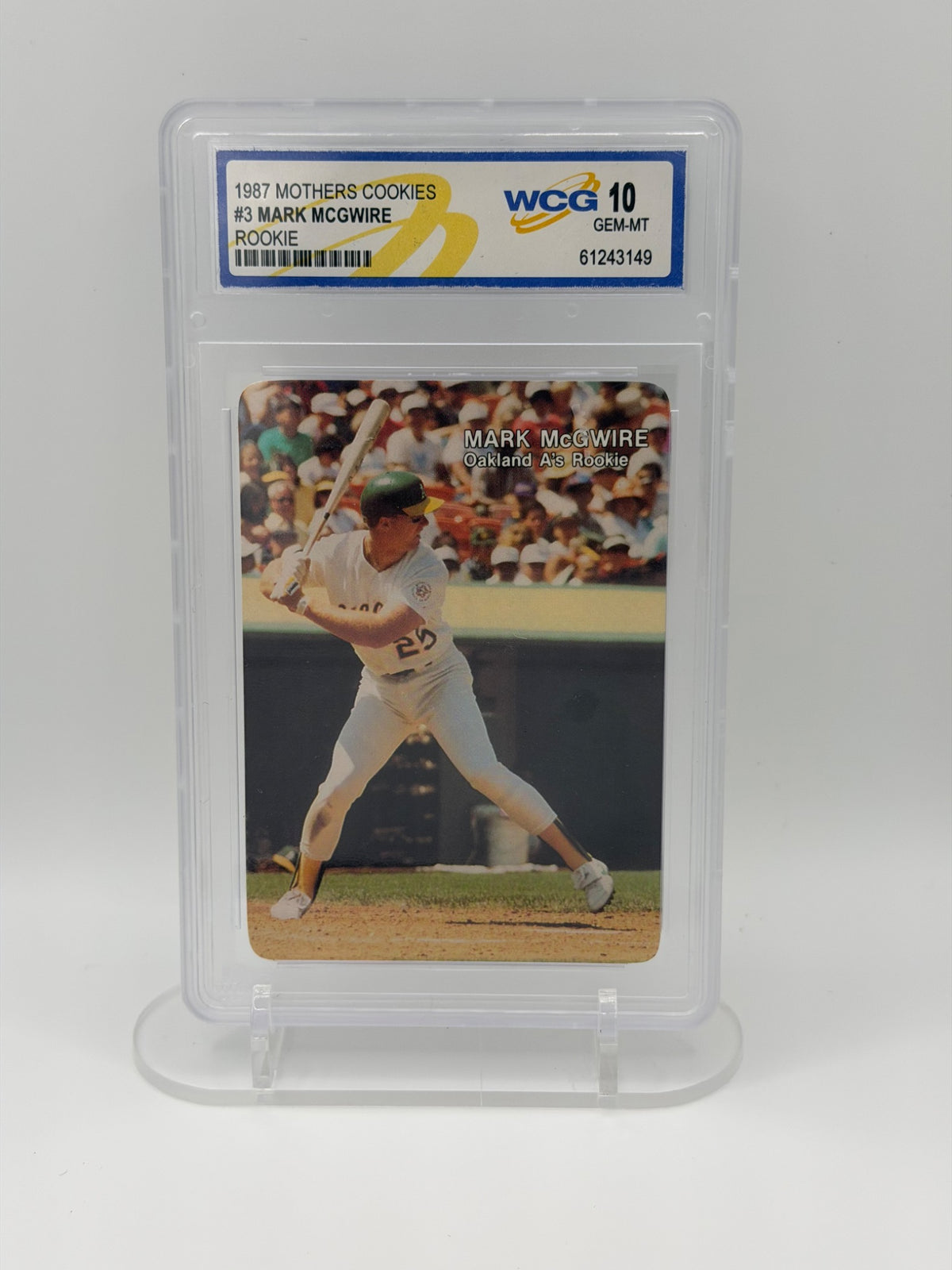 1987 Mother’s Cookies Mark McGwire #3 WCG 10