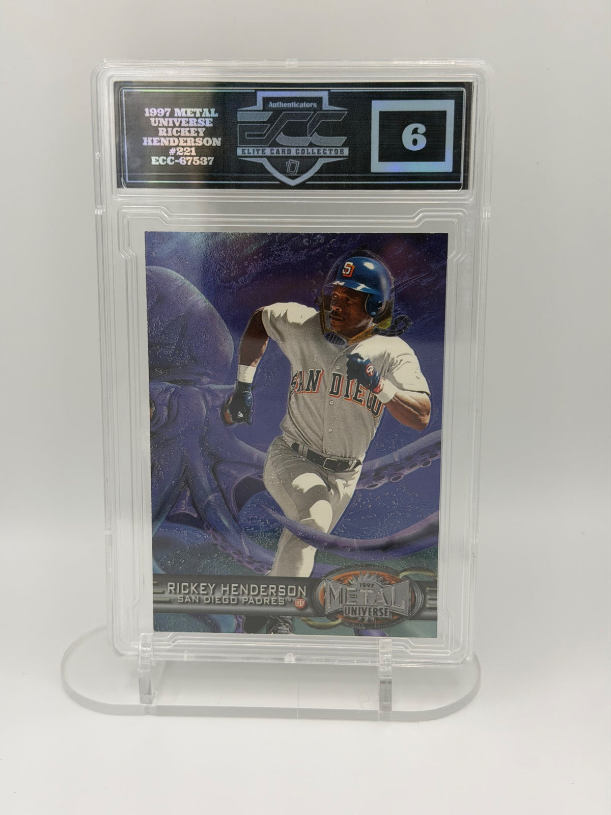 1997 Metal Universe Rickey Henderson #221 ECC 6 San Diego Padres